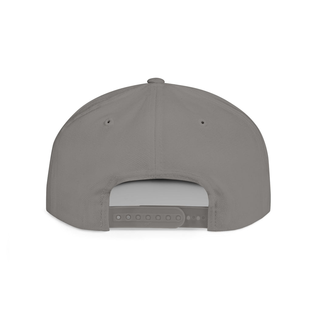 Stay Divine Snapback Hat — White Flat Bill Cap with Gold Script & Crown